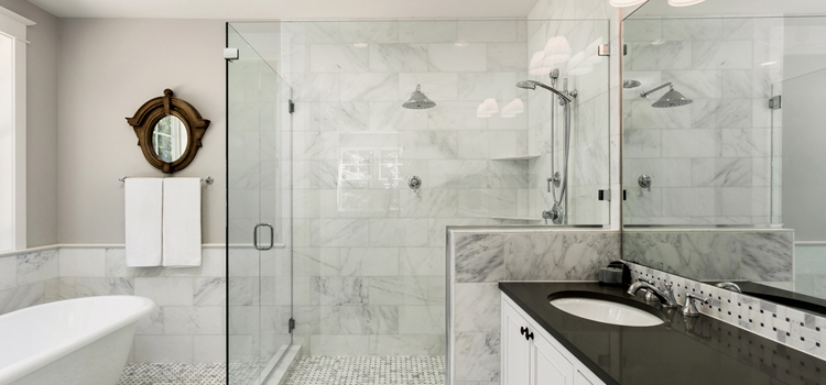 bathroom shower door installation in Woodland