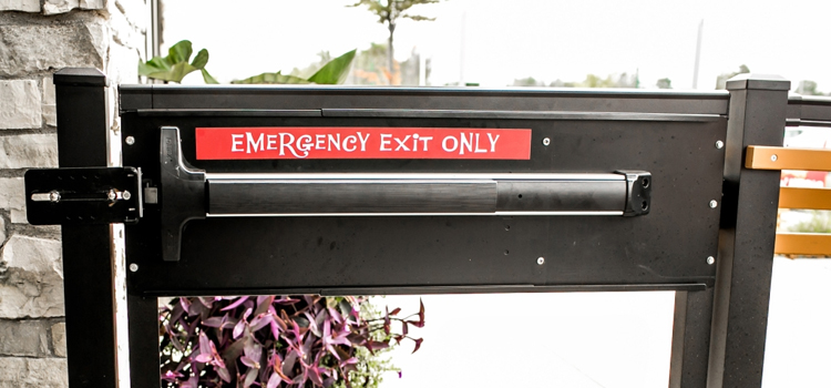 emergency push bar installation in Woodland